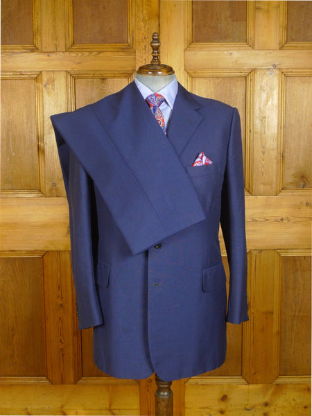 25/0813 ward & kruger 2008 savile row bespoke blue mohair suit 42 long