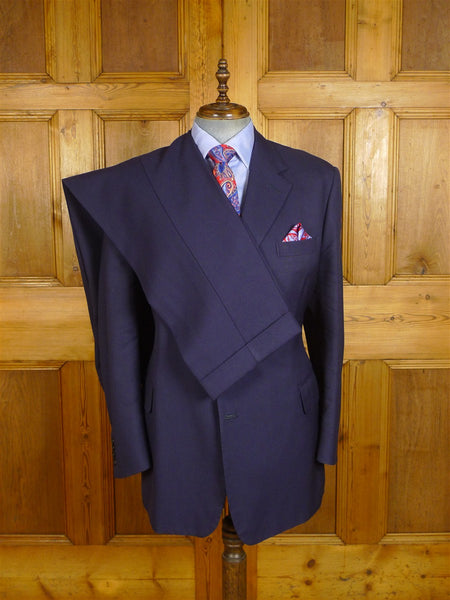 25/0814 ward & kruger 2006 savile row bespoke navy blue mohair suit 42 long