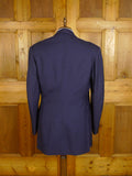 25/0814 ward & kruger 2006 savile row bespoke navy blue mohair suit 42 long