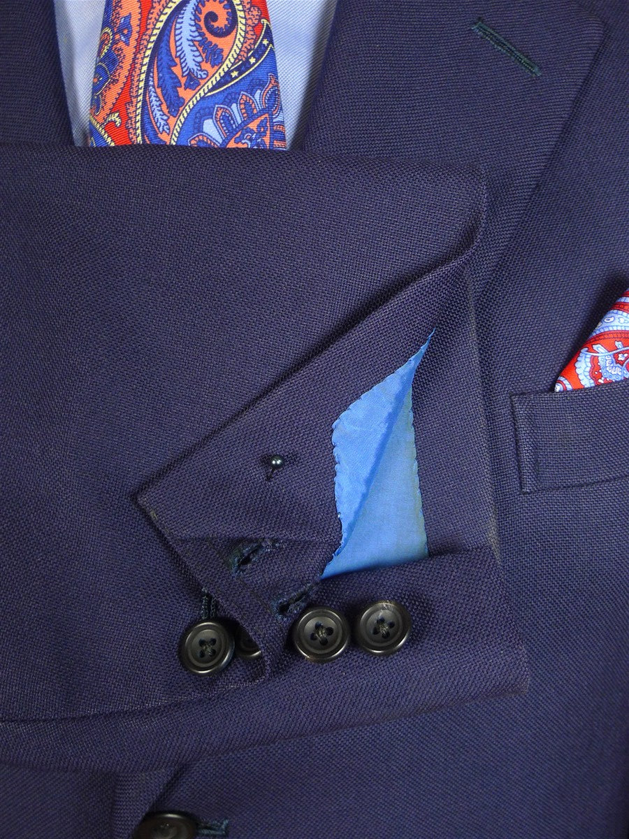 25/0814 ward & kruger 2006 savile row bespoke navy blue mohair suit 42 long