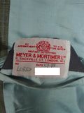 25/0817 meyer & mortimer 2018 savile row bespoke grey / blue prince of wales check worsted flannel suit 40 long