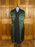 25/0822 vintage 1973 savile row bespoke heavyweight d/b grey overcoat w/ silk velvet collar 42 long