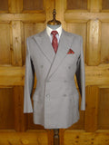 25/0873 vintage hall brothers oxford bespoke grey worsted flannel d/b suit 39 regular