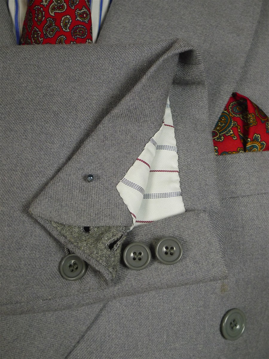 25/0873 vintage hall brothers oxford bespoke grey worsted flannel d/b suit 39 regular