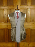 25/0873 vintage hall brothers oxford bespoke grey worsted flannel d/b suit 39 regular