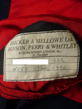 25/0870 vintage 1990 savile row bespoke navy  blue wool & mohair blazer w/ red lining 40 long