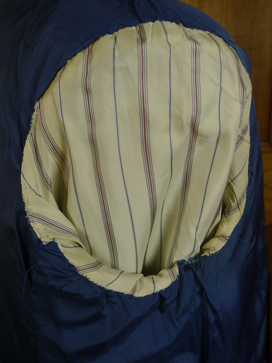 25/0869 vintage 1991 eton bespoke navy blue d/b heavyweight worsted blazer 42-43 long