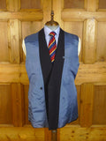 25/0869 vintage 1991 eton bespoke navy blue d/b heavyweight worsted blazer 42-43 long
