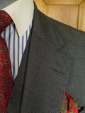 25/0874 vintage city of london bespoke grey nailhead weave 3-piece worsted suit 39 regular