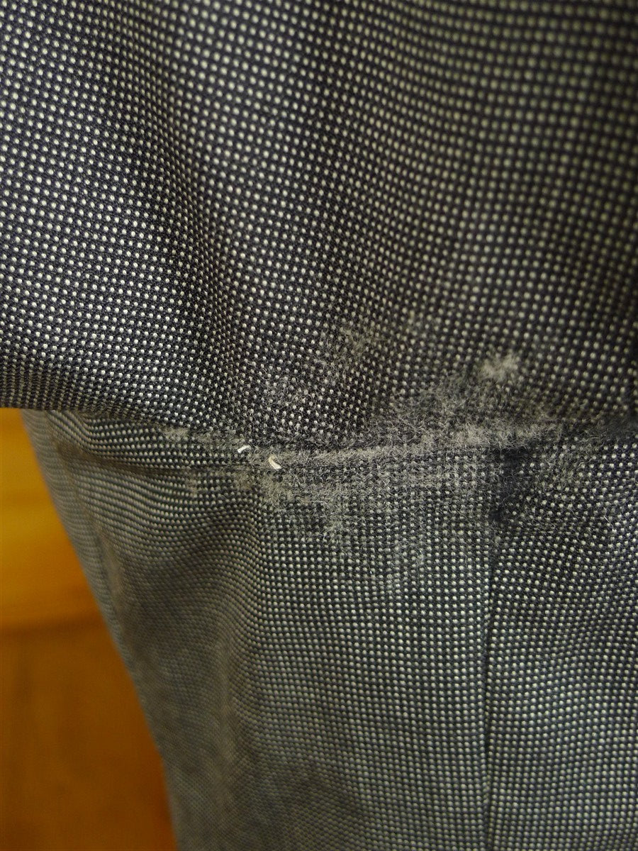 25/0874 vintage city of london bespoke grey nailhead weave 3-piece worsted suit 39 regular