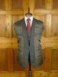 25/0874 vintage city of london bespoke grey nailhead weave 3-piece worsted suit 39 regular