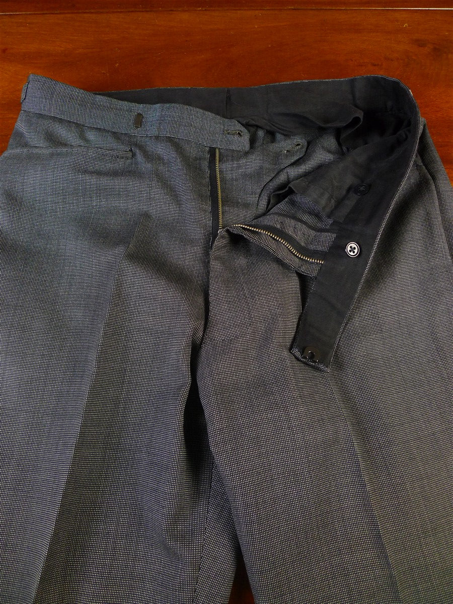 25/0874 vintage city of london bespoke grey nailhead weave 3-piece worsted suit 39 regular