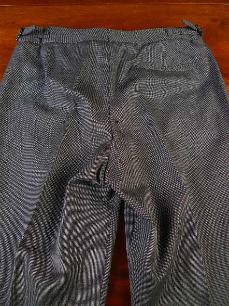 25/0874 vintage city of london bespoke grey nailhead weave 3-piece worsted suit 39 regular