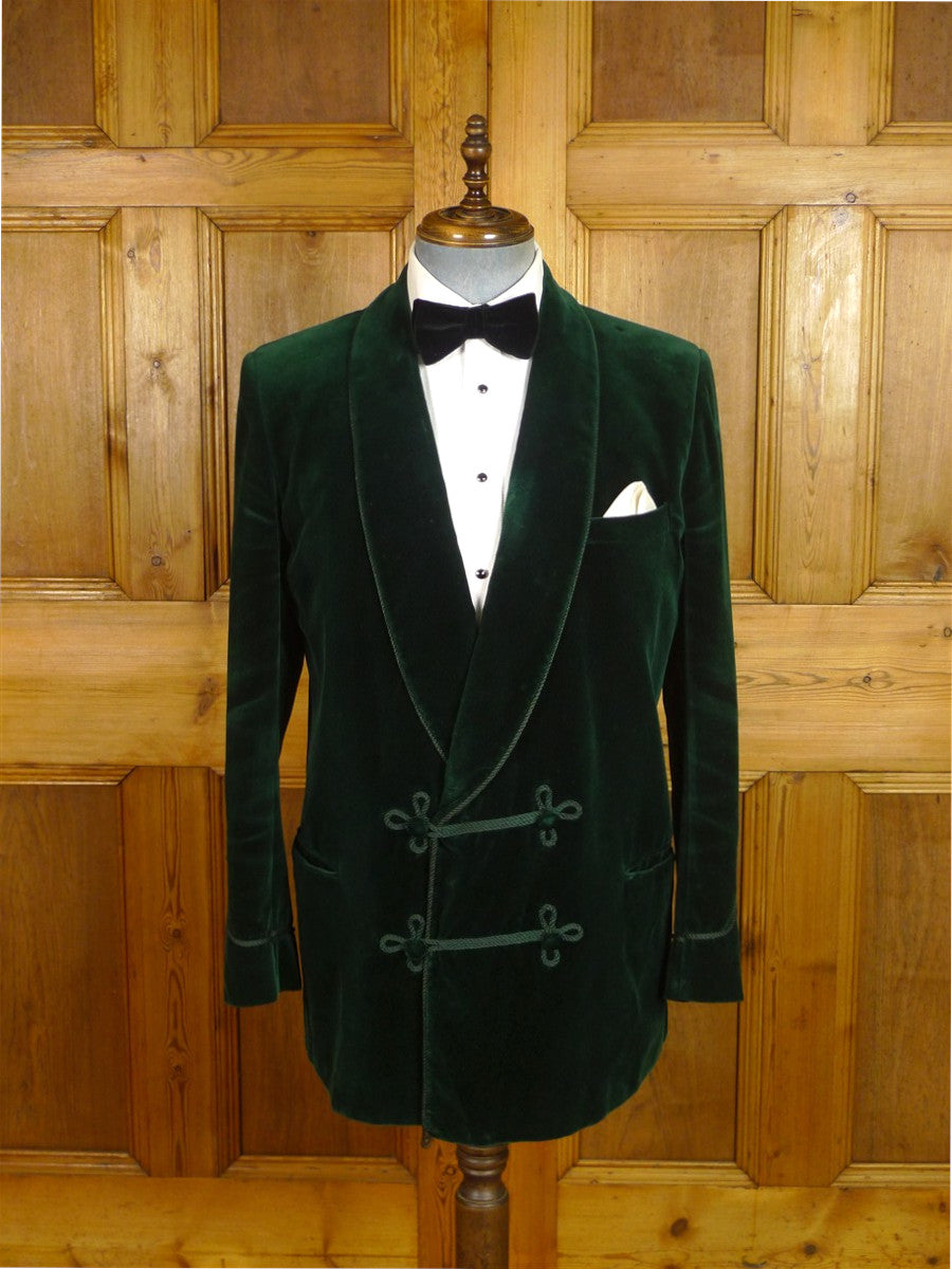 25/0865 buckleigh london green velvet d/b smoking / dinner jacket 42 regular to long