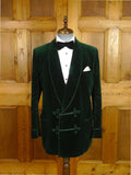 25/0865 buckleigh london green velvet d/b smoking / dinner jacket 42 regular to long