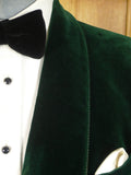 25/0865 buckleigh london green velvet d/b smoking / dinner jacket 42 regular to long