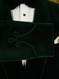 25/0865 buckleigh london green velvet d/b smoking / dinner jacket 42 regular to long