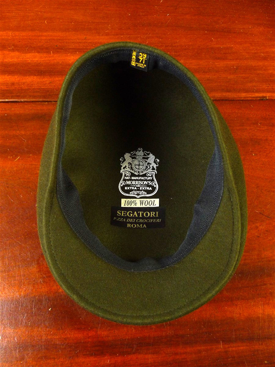 25/0838 immaculate green italian wool flat cap 59 cms