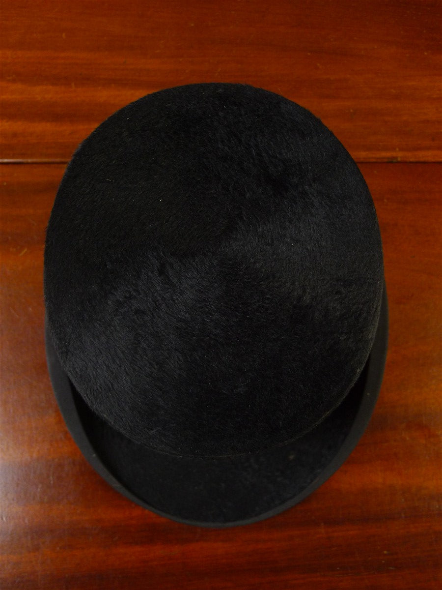 25/0829 vintage antique british black silk top hat 57 cms