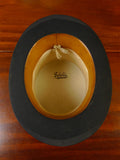 25/0829 vintage antique british black silk top hat 57 cms