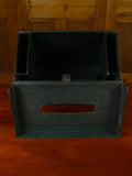 25/0832 vintage / antiques green card & leather carry box for top hat