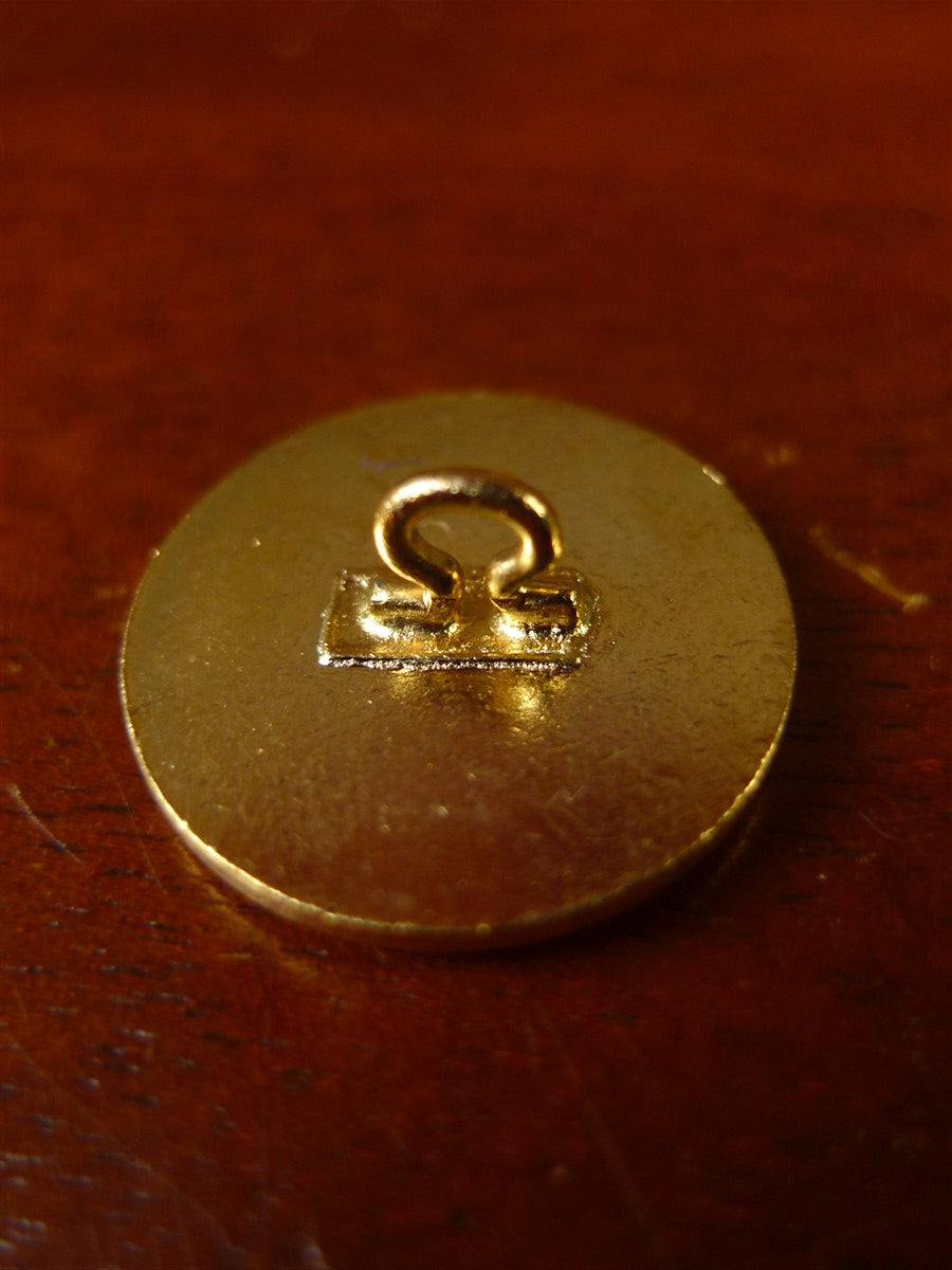 25/0845 mint bespoke gold metal / blue cornell university crest blazer buttons set in velvet box