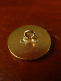25/0845 mint bespoke gold metal / blue cornell university crest blazer buttons set in velvet box