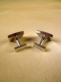 26/0005 immaculate thomas pink red squares solid bar cufflinks