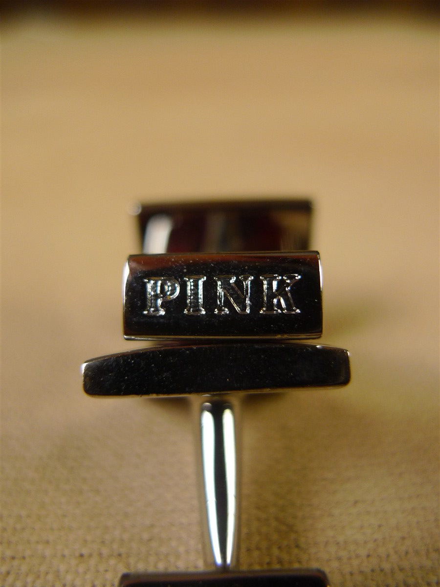 26/0005 immaculate thomas pink red squares solid bar cufflinks