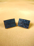 26/0004 immaculate thomas pink blue squares solid bar cufflinks