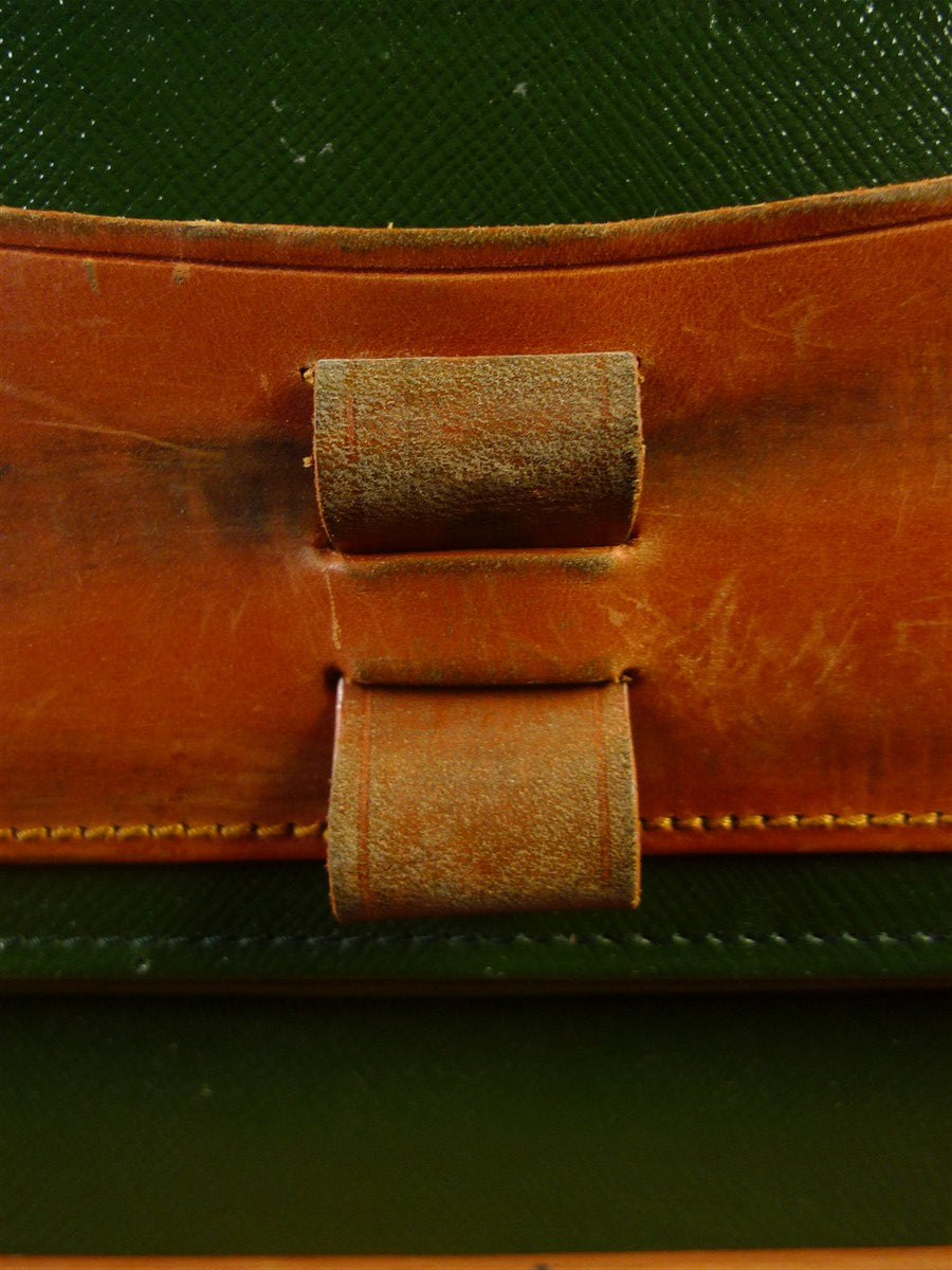 25/0831 tanner krolle for fortnum & mason tan brown leather attache case