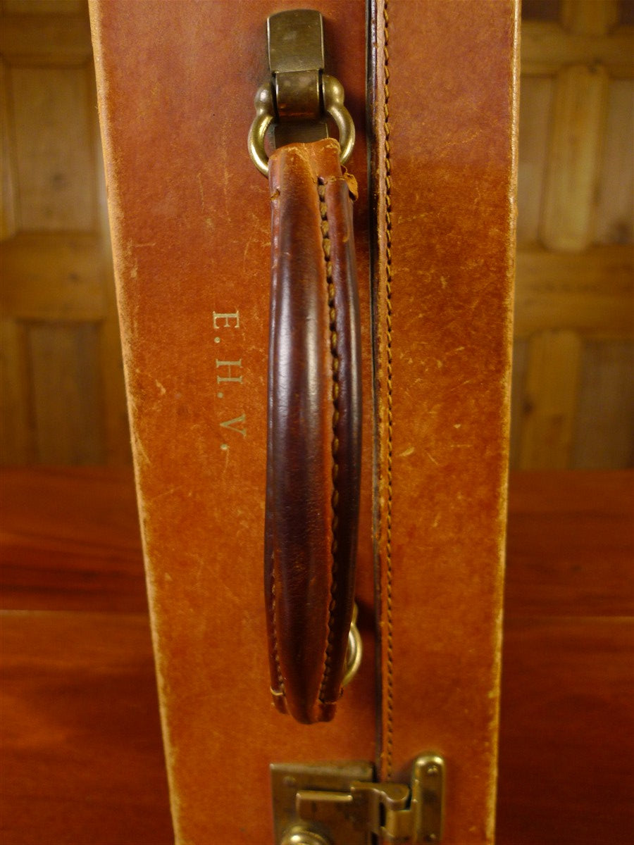 25/0831 tanner krolle for fortnum & mason tan brown leather attache case