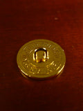 25/0848 mint kilgour french & stanbury savile row bespoke blue / gold crest blazer buttons set in velvet box
