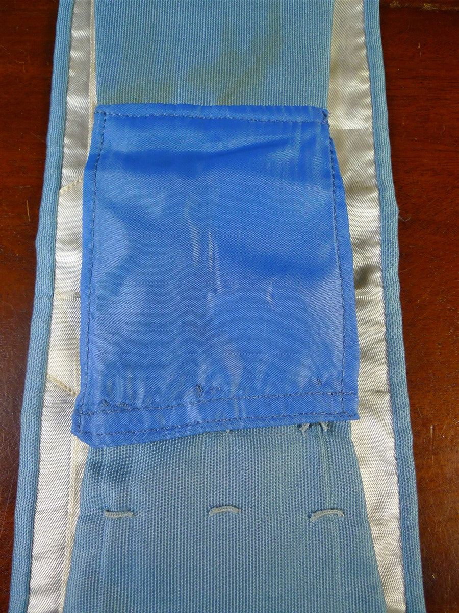 25/0841 vintage gieves savile row teal blue grosgrain silk cummerbund 36-38