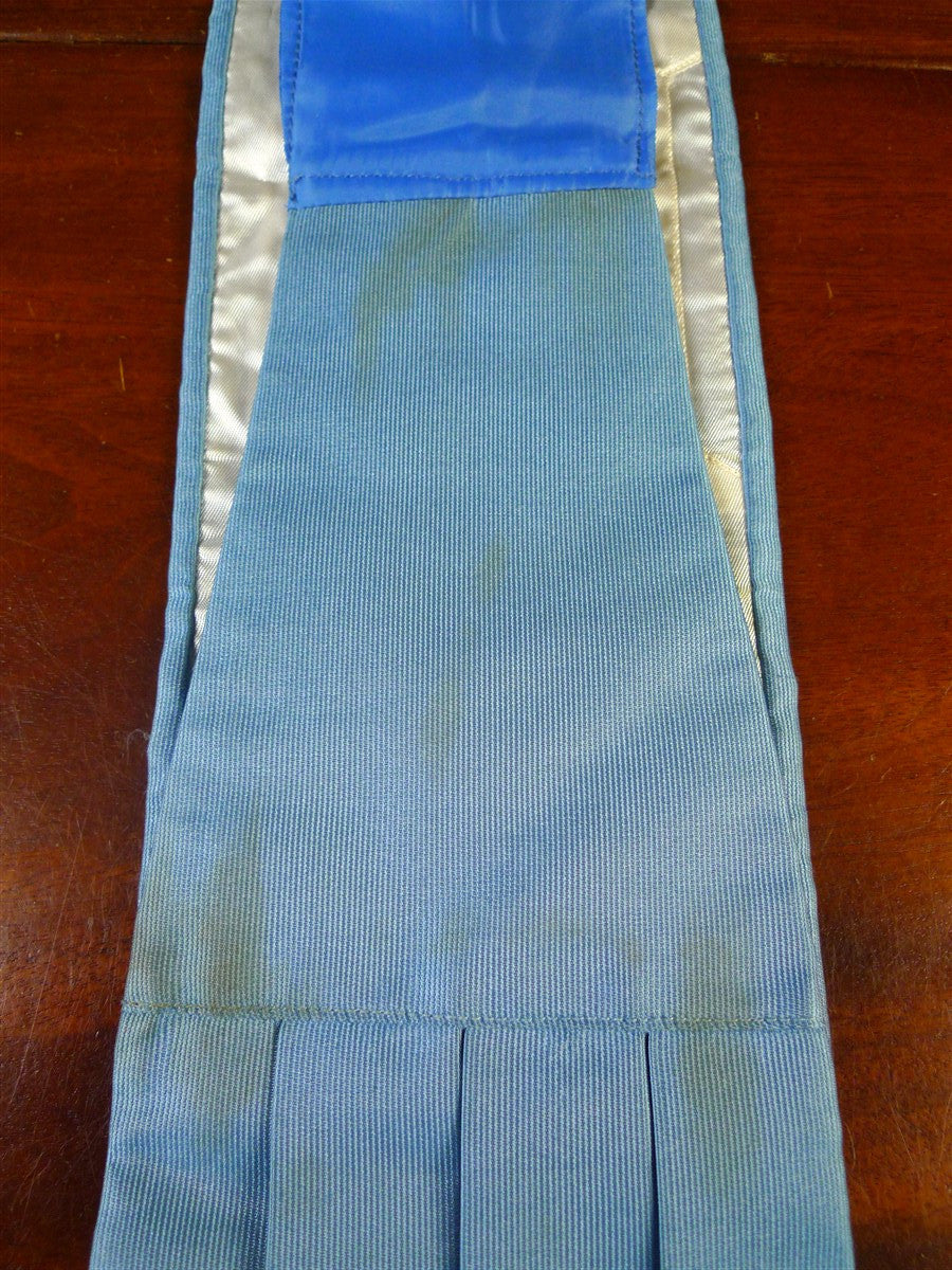 25/0841 vintage gieves savile row teal blue grosgrain silk cummerbund 36-38
