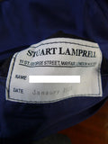 25/0871 immaculate stuart lamprell 2022 savile row bespoke grey / blue prince of wales check worsted suit w/ 2 pair trs 40 short