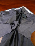 25/0871 immaculate stuart lamprell 2022 savile row bespoke grey / blue prince of wales check worsted suit w/ 2 pair trs 40 short