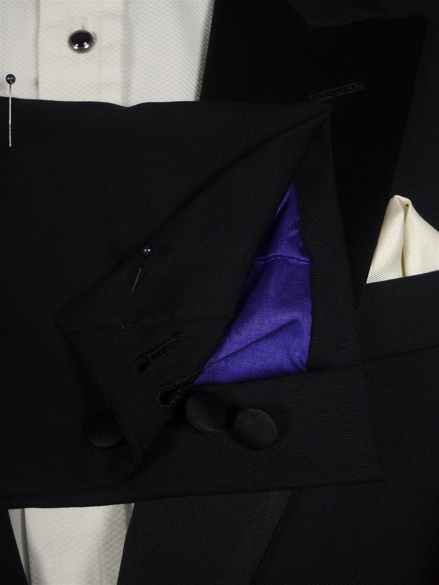 25/0872 immaculate stuart lamprell 2022 savile row bespoke black barathea worsted wool dinner suit DJ w/ contrast lining 41 short