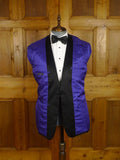25/0872 immaculate stuart lamprell 2022 savile row bespoke black barathea worsted wool dinner suit DJ w/ contrast lining 41 short