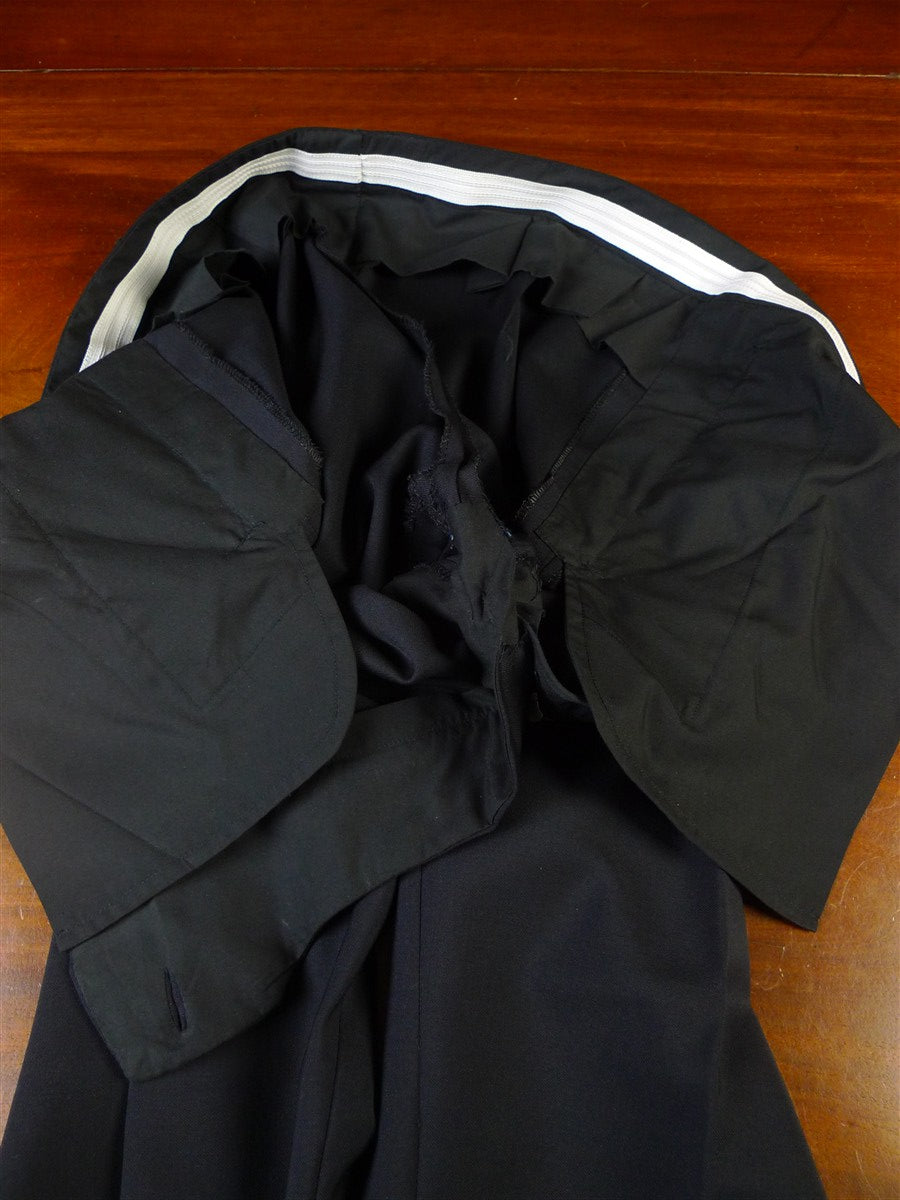 25/0872 immaculate stuart lamprell 2022 savile row bespoke black barathea worsted wool dinner suit DJ w/ contrast lining 41 short