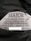 25/0874 vintage city of london bespoke grey nailhead weave 3-piece worsted suit 39 regular