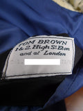 25/0869 vintage 1991 eton bespoke navy blue d/b heavyweight worsted blazer 42-43 long