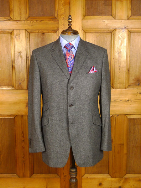 25/0891 immaculate ede & ravenscroft salt & pepper grey wool blazer w/ ghillie collar 44 regular to long
