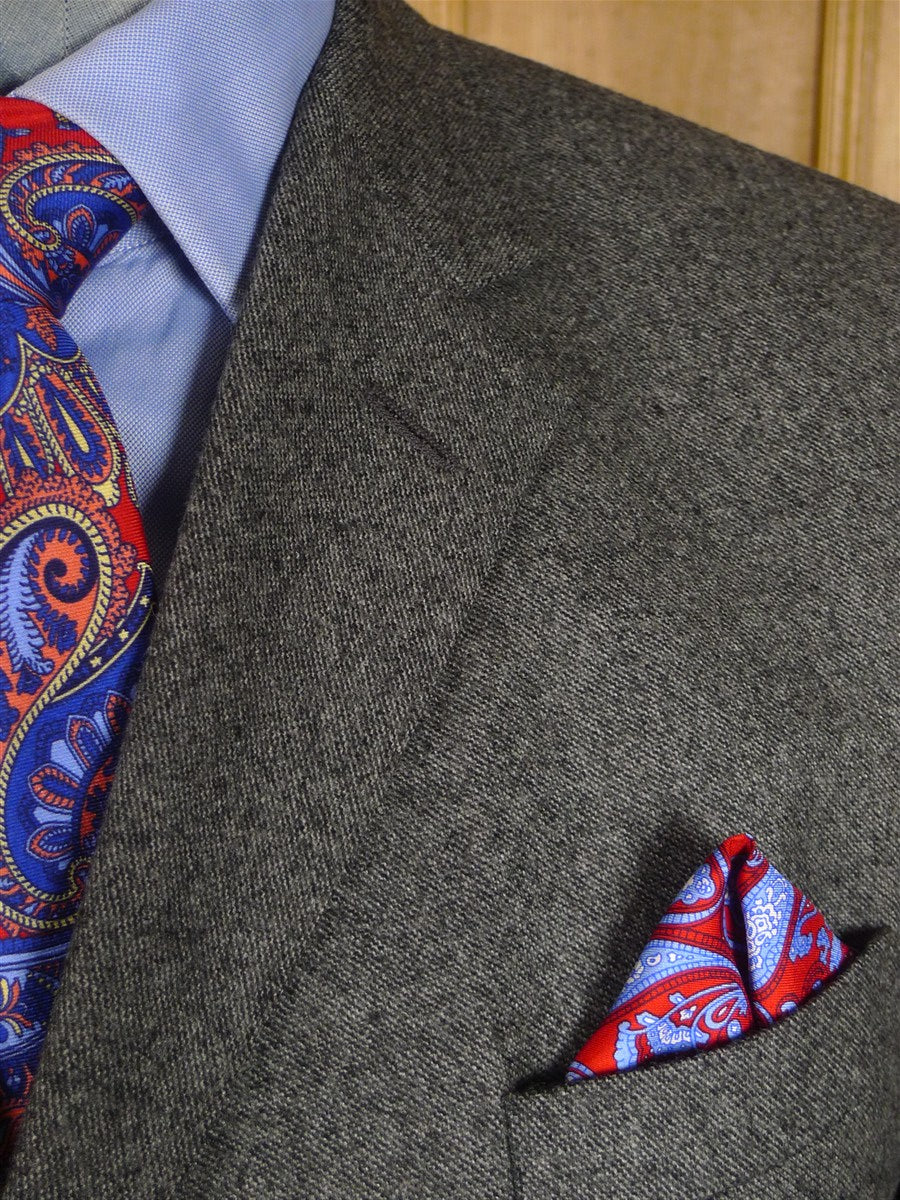 25/0891 immaculate ede & ravenscroft salt & pepper grey wool blazer w/ ghillie collar 44 regular to long