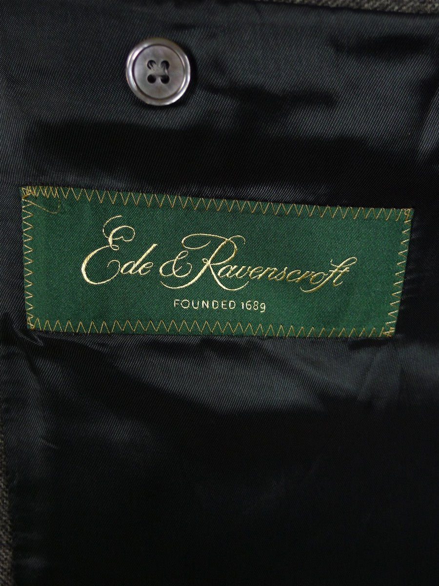 25/0891 immaculate ede & ravenscroft salt & pepper grey wool blazer w/ ghillie collar 44 regular to long