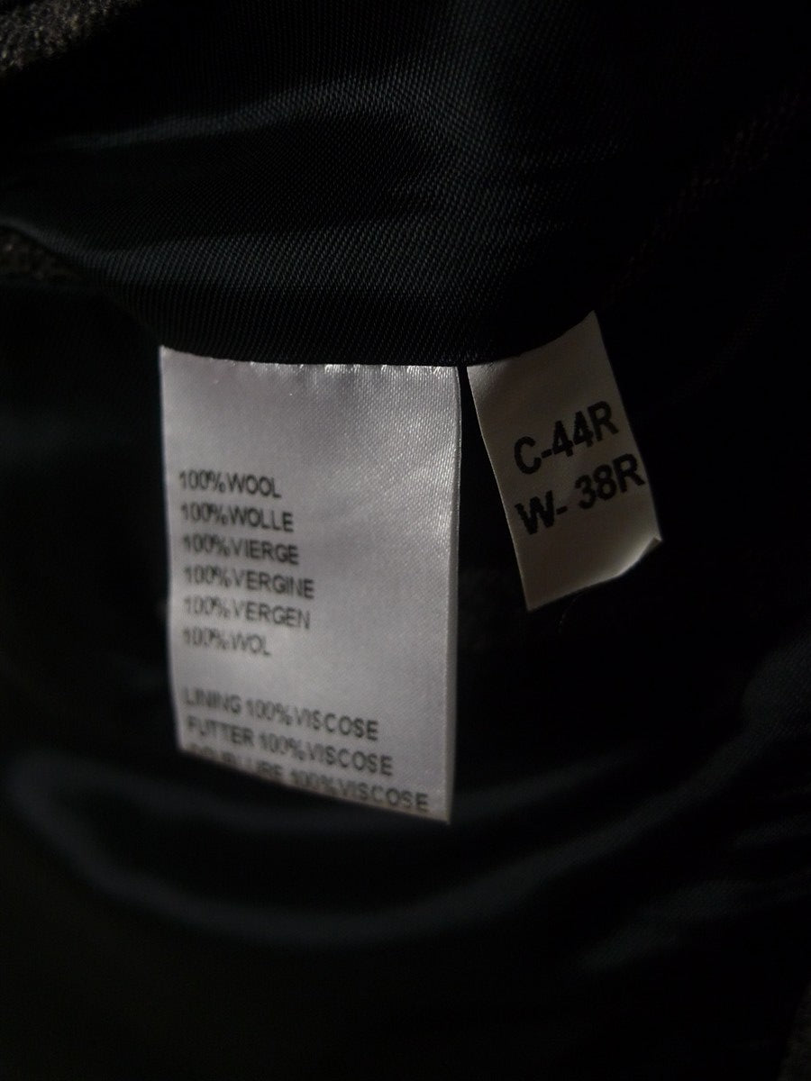 25/0891 immaculate ede & ravenscroft salt & pepper grey wool blazer w/ ghillie collar 44 regular to long