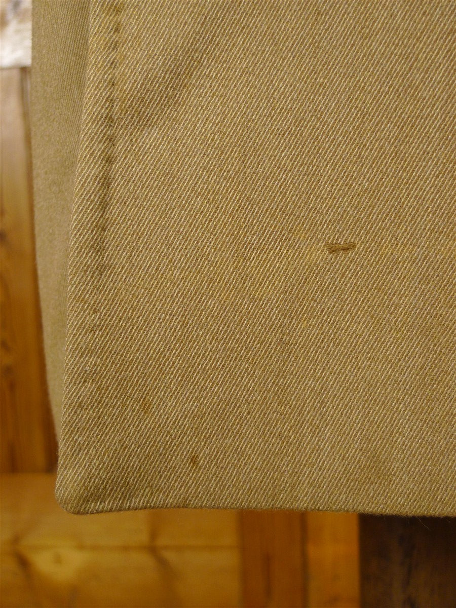 25/1027 vintage daks london tan cavalry twill covert coat overcoat w/ velvet collar 40