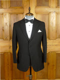 25/1020 wonderful 1960s 1970s vintage daks piccadilly worsted mix textured black dinner jacket & matching waistcoat 38 regular
