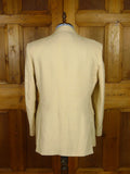 25/1016 gieves & hawkes savile row canvassed cream 100% linen blazer jacket 43-44 regular