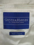 25/1016 gieves & hawkes savile row canvassed cream 100% linen blazer jacket 43-44 regular